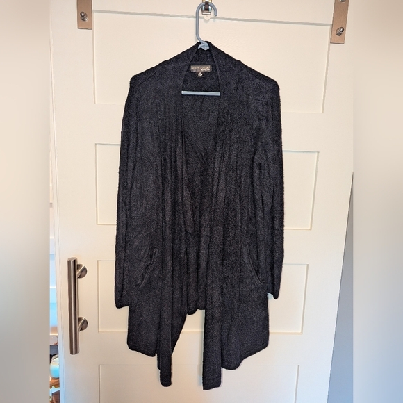 Barefoot Dreams Cozy Lite open front sweater size 1x. Black Barefoot Dreams. - Picture 1 of 7